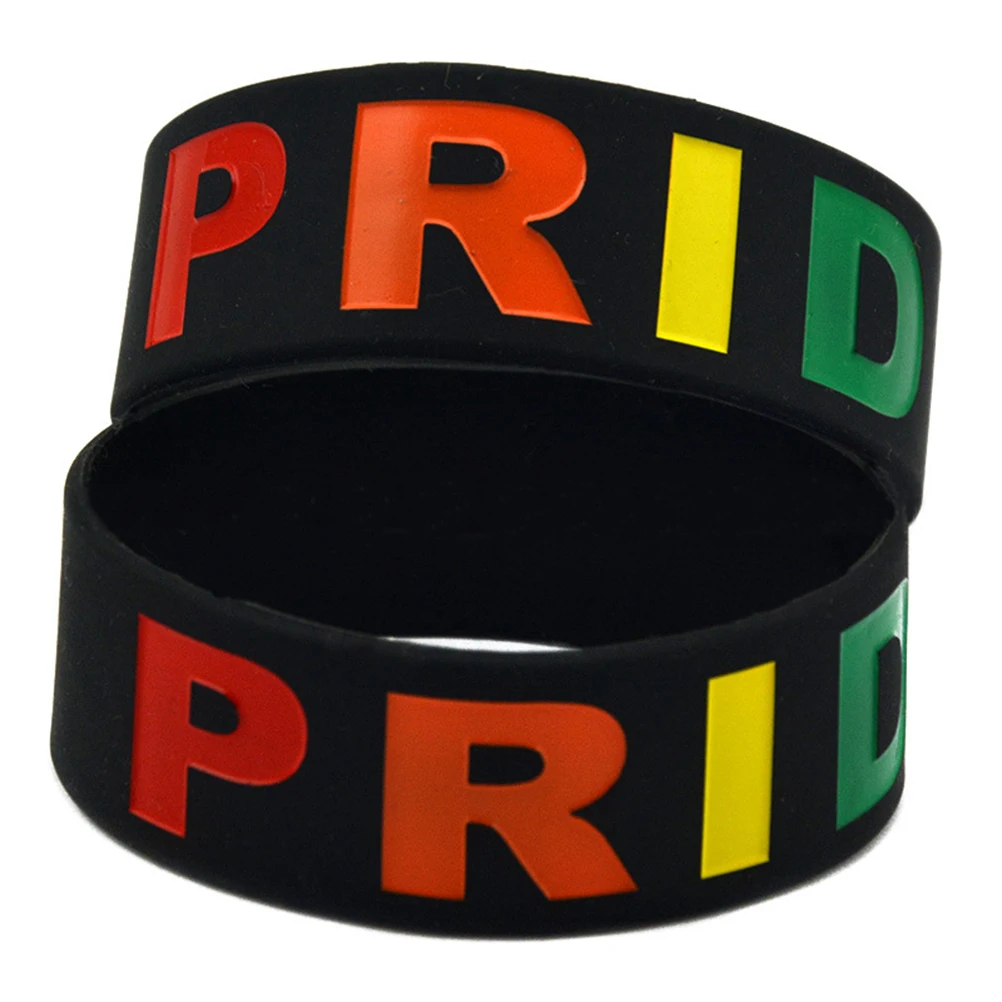 Силиконовый браслет Pride модный Радужный для мужчин и женщин ЛГБТ флаг лесбиянок