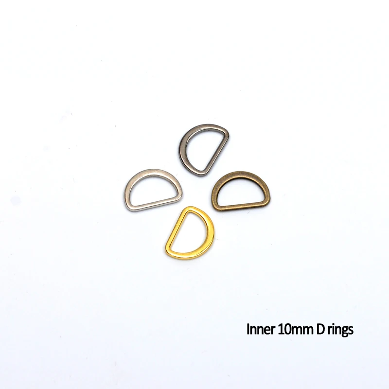 Wholesale 300pcs/lot 10mm metal flat alloy D Dee Ring small rings buckles silver/black/bronze/gold free shipping FDR-10mm | Дом и сад