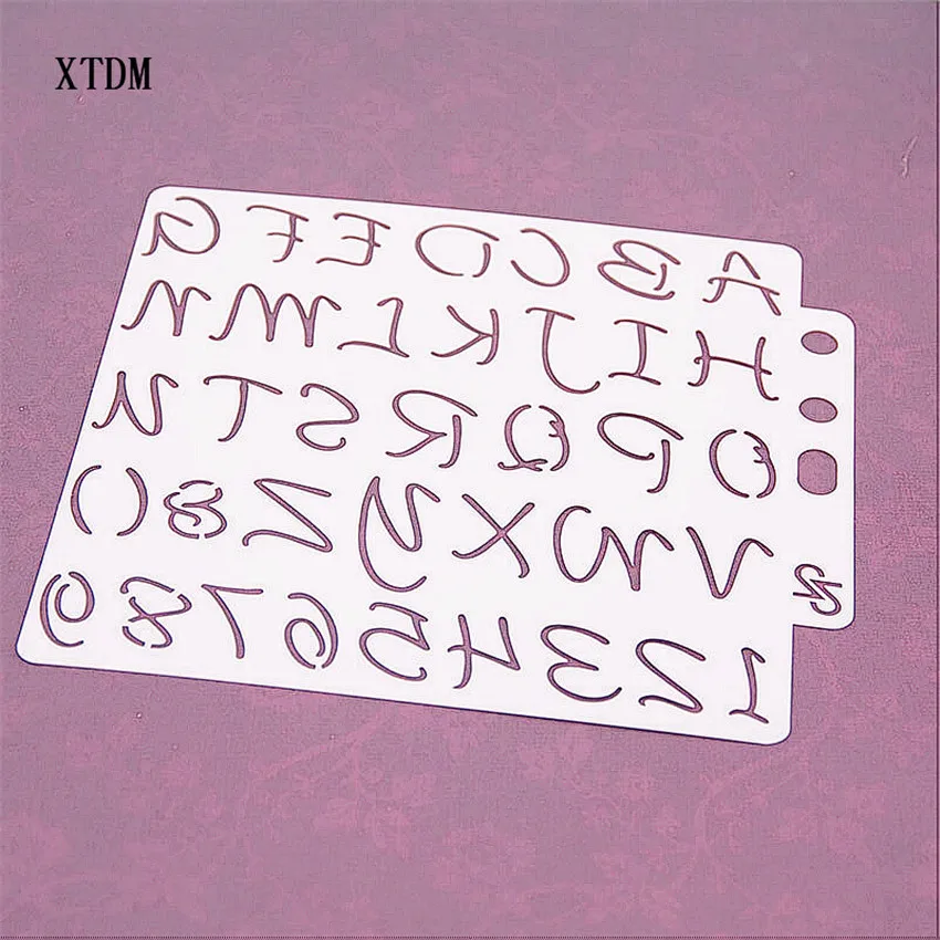 Uppercase DIY письмо торт скрапбук трафареты полые украшения Печать Кружева линейка