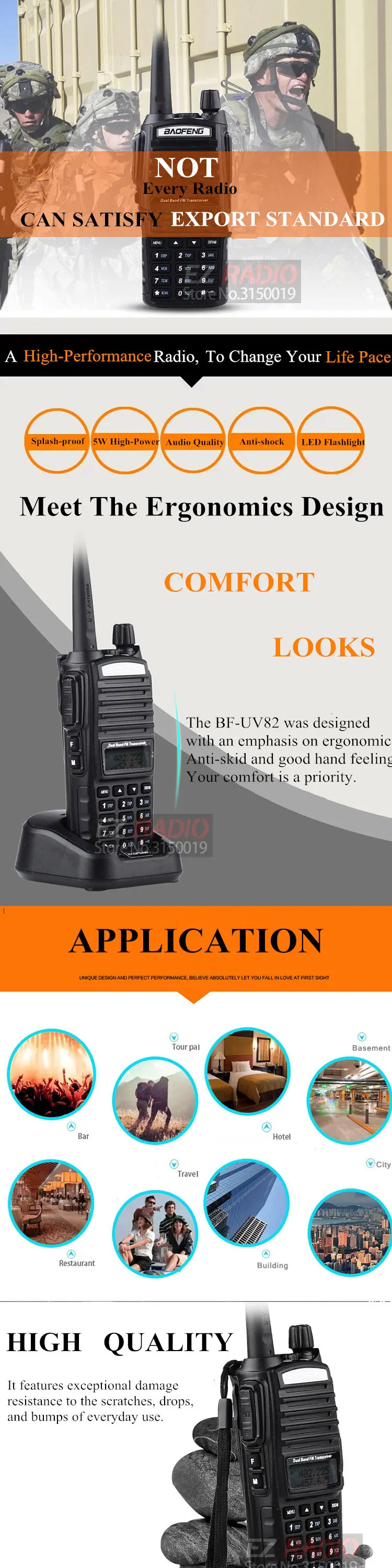 2 шт./лот обновление UV-82 BaoFeng 8 Вт ветчина радио 10 км Baofeng UV 82 высокая 8 Вт рация 10 км Baofeng UV82 Горячая Baofeng uv-9r UV 9R