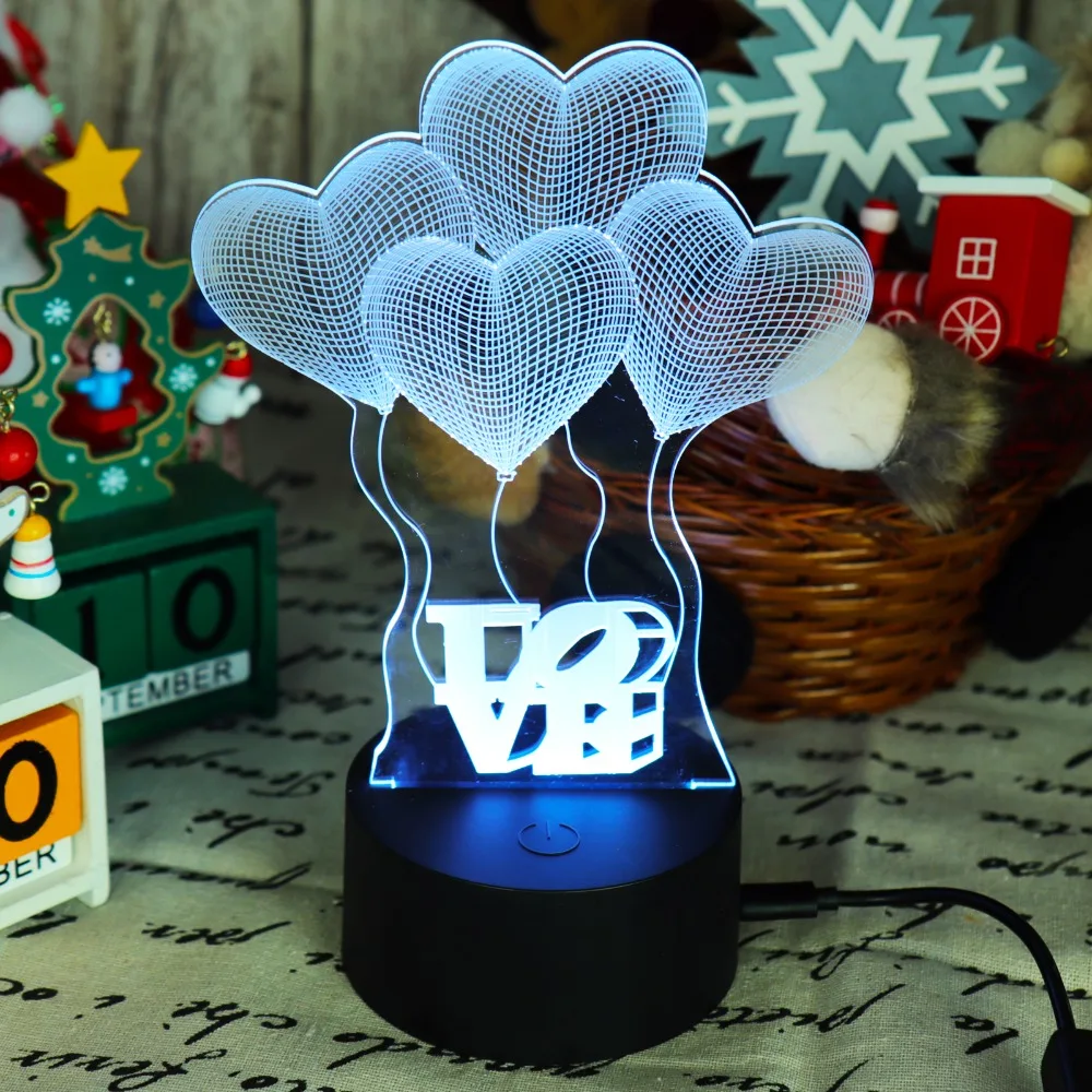 Рождественское украшение красочный светодиодный ночник Новогоднее для дома