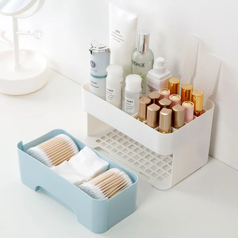 Съемный пластиковый органайзер для макияжа компактный ватные диски чехол