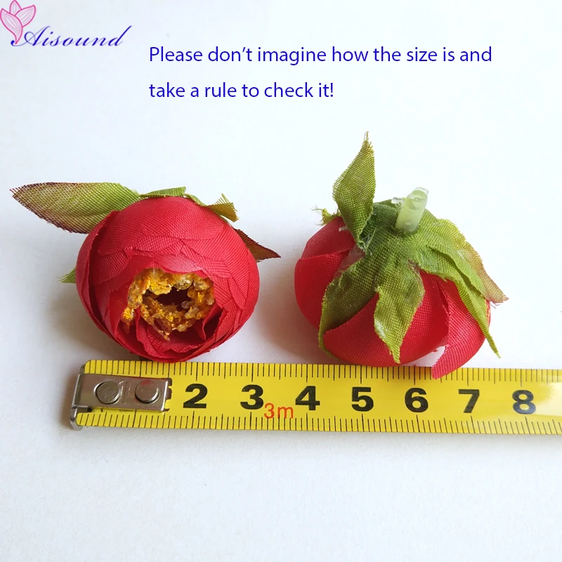 14pcs Artificial Silk Rose Flowers Heads Fake Camellia As DIY Craft Supplies Of Wreath Wedding Decoration flores