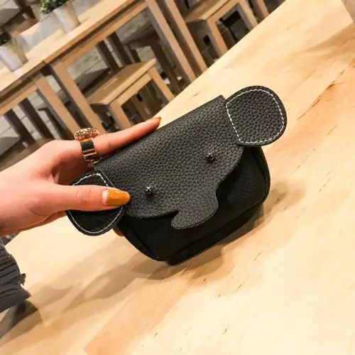 Модная симпатичная сумка-кошелек из искусственной кожи в виде слона для девочек