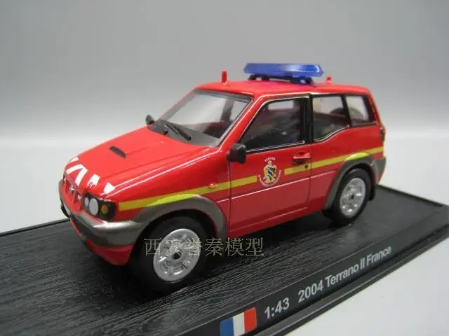 AMER 1/43 Scale 2004 Terrano II Франция пожарная машина литая металлическая модель автомобиля