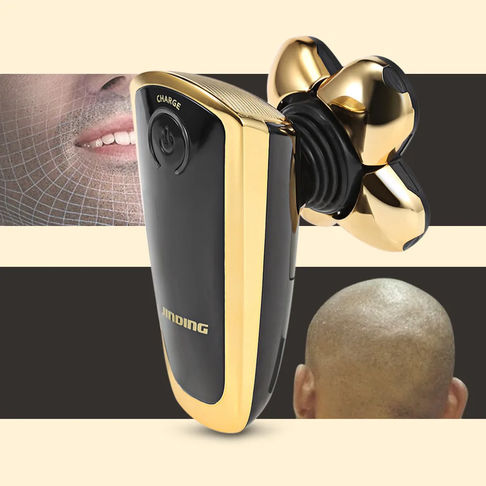 JINDING электробритва для мужчин триммер полировки головы перезаряжаемый 5D 3D