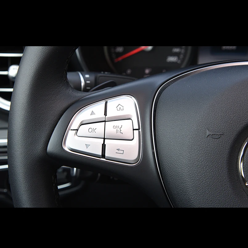 Один комплект крышки кнопки рулевого колеса для Mercedes Benz GLE GLS A B GLA CLS Class|Наклейки