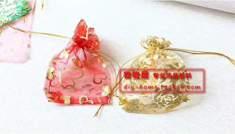 

2015 NEW 50pcs Mixed Colors Jewelry gift Packing Drawable Organza Bags 8*12cm,Gift Bags & Pouches,packaging bags free shipping