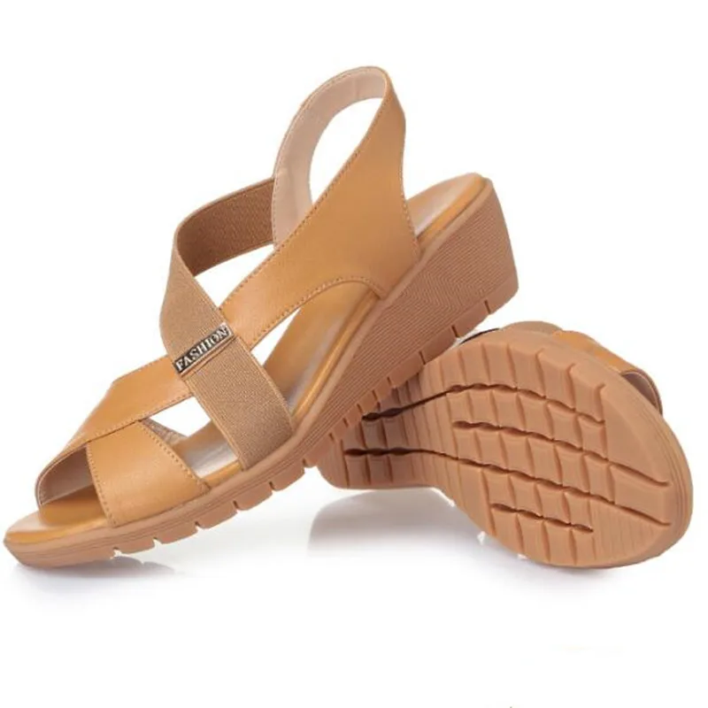 Мягкие удобные летние женские сандалии со стразами Повседневная обувь 2020