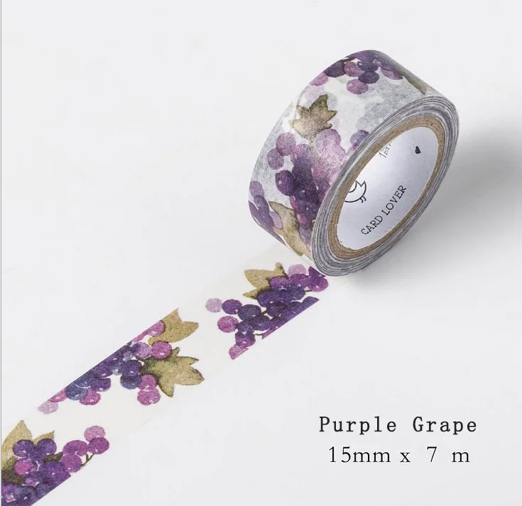 Purple Grape 24 стиля набор декоративного скотча Васи много Маскировочная лента японский Kawaii клей кружево Винтаж Diy Скрапбукинг наклейки декоративные - Цвет: Purple Grape