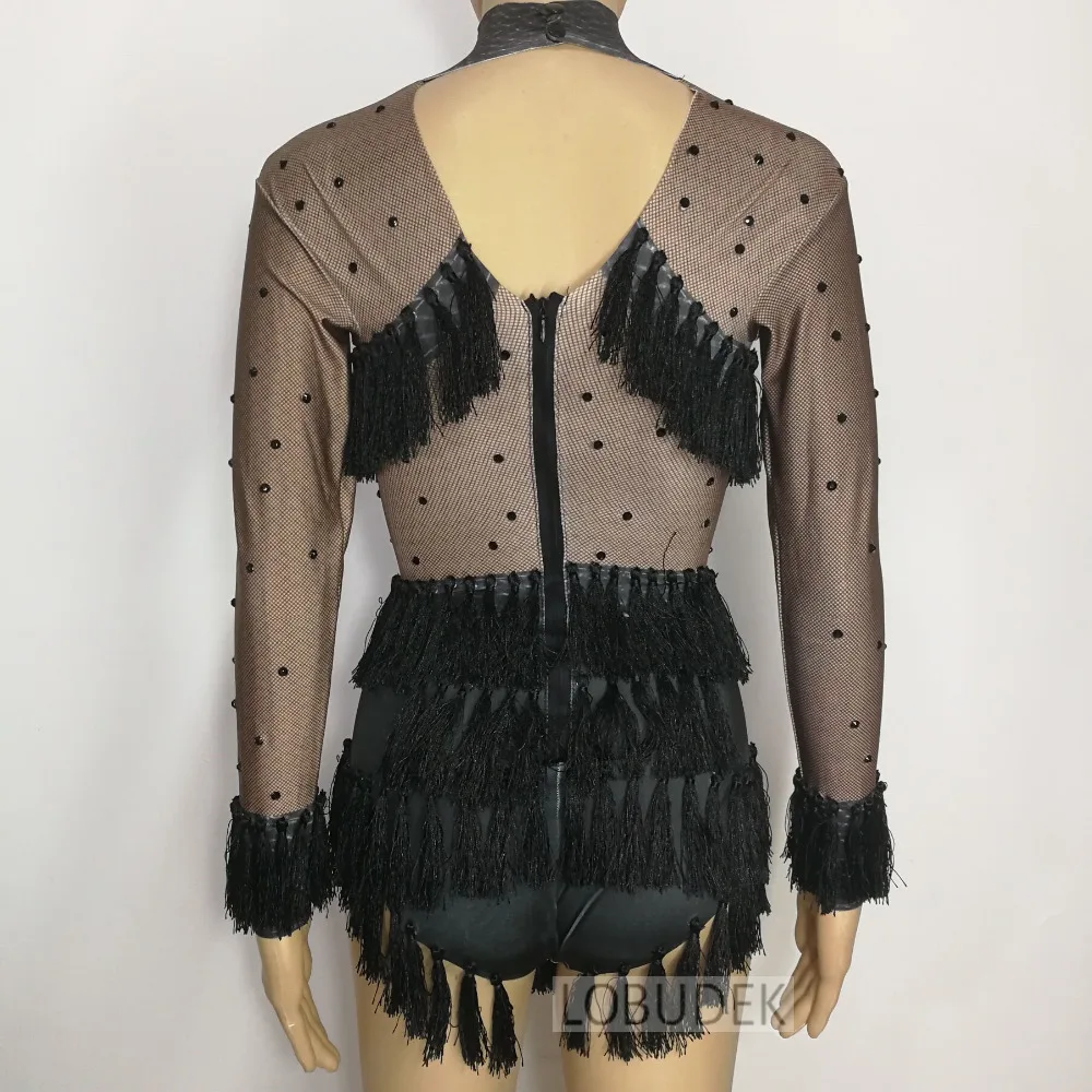 Женское боди с блестящими Стразы черное высокой эластичностью и яркими