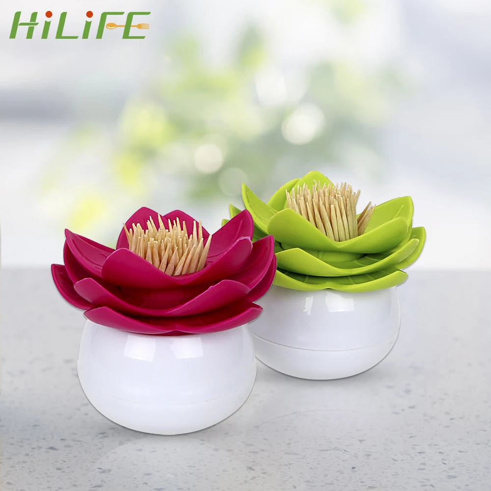 HILIFE с зубочисток украшение стола хлопок держатель в форме бутона Чехол Коробка