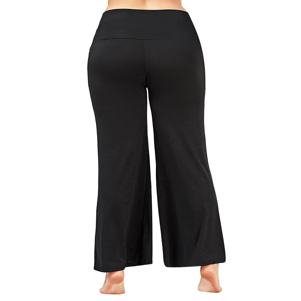 Rosegal для женщин Большие размеры женские брюки занятий йогой и спортом упражнения