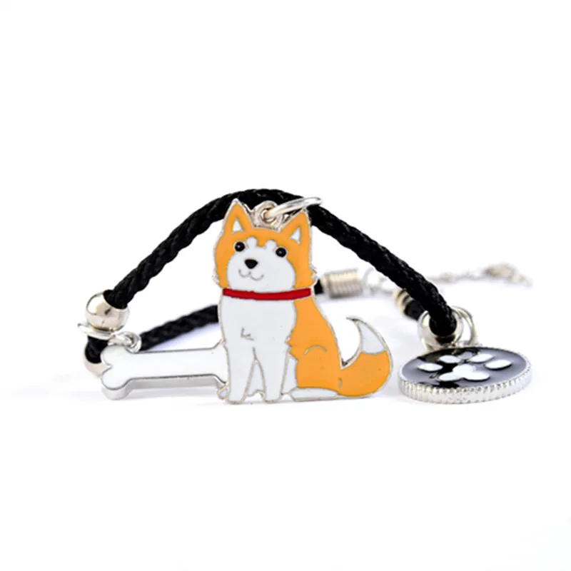 Браслеты с шармами Сибирский хаски для девочек женщин и мужчин веревочная