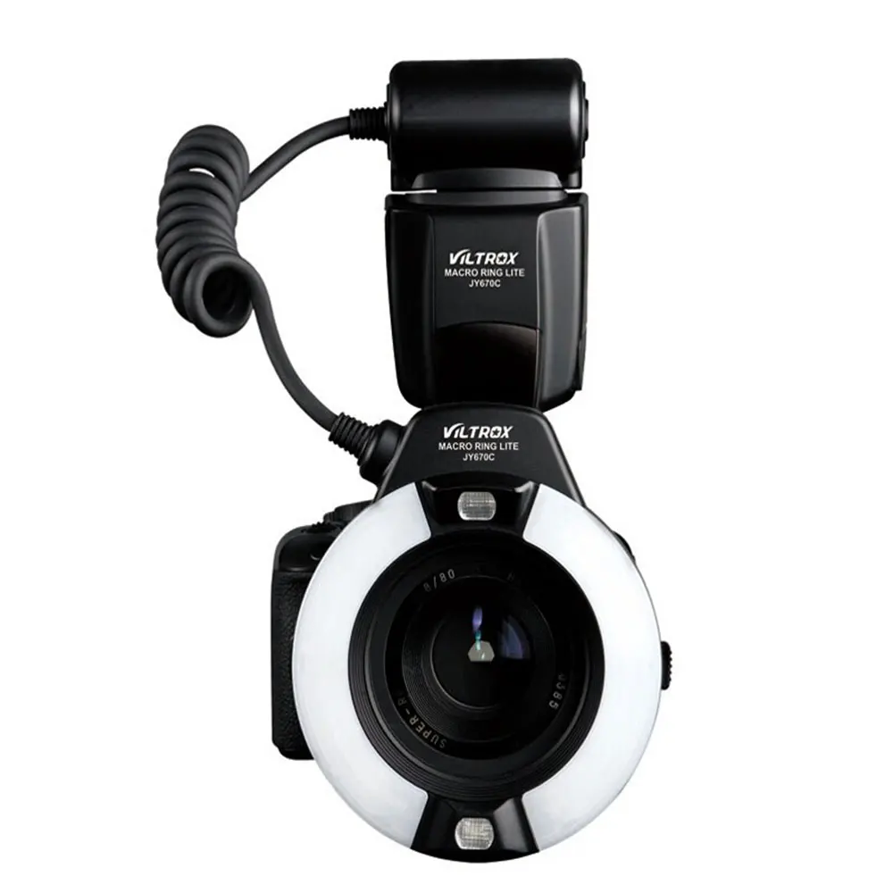 Viltrox jy 670c макро круговое кольцо свет вспышки Speedlite E TTL gn14 с ЖК дисплей + переходное
