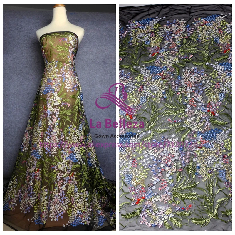 

La Belleza, кружевная ткань смешанных цветов, для свадьбы/Вечеринки, ширина 130 см, 1 ярд