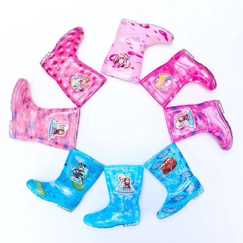 Новинка 2019 детские резиновые сапоги Холодное сердце Disney для принцесс мультяшная