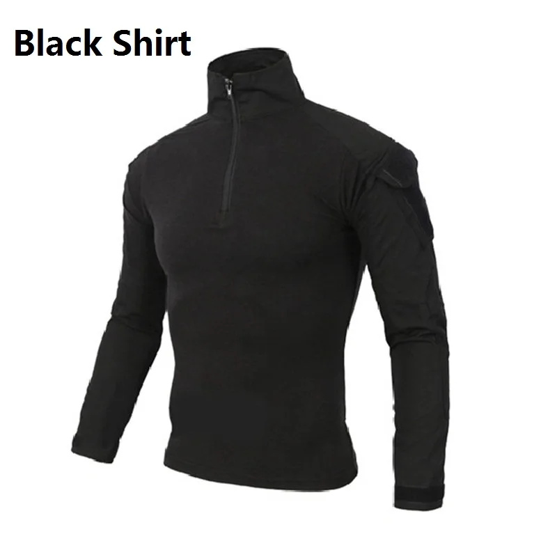 Black Shirt ACU/CP/черный камуфляж лягушка Одежда для CS тактическая боевая униформа Спорт на открытом воздухе Военная охота костюм рубашка брюки - Цвет: Black Shirt