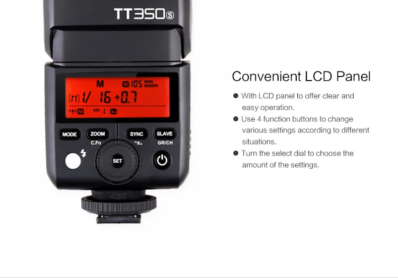 Godox Мини Вспышка Bulit-in 2,4G Беспроводная X система ttl TT350S высокая скорость 1/8000 s GN36+ s-тип кронштейн+ софтбокс комплект для Sony