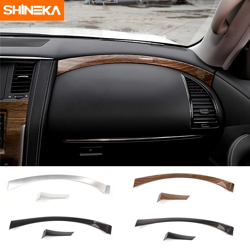 Декоративная накладка SHINEKA для панели приборной из АБС пластика Nissan патруль Y62 2017