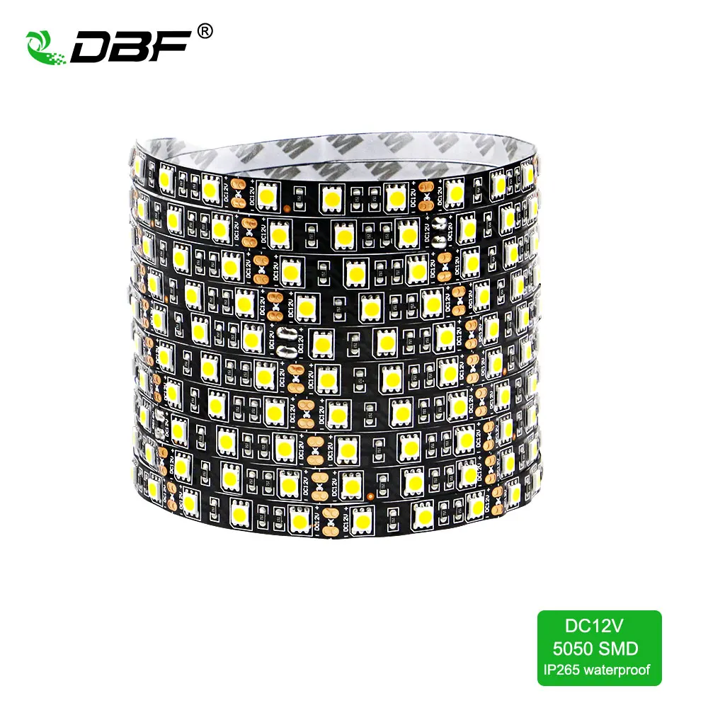 Светодиодная лента 5 м DBF IP65 водонепроницаемая 5050 SMD одноцветная RGB светодиодный