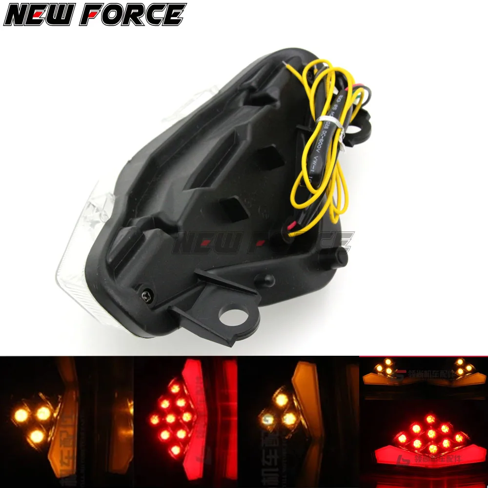 For KAWASAKI NINJA650R ER6N 12-14 Motorcycle plastic integrated LED tail light smoke color rear turn signal |
