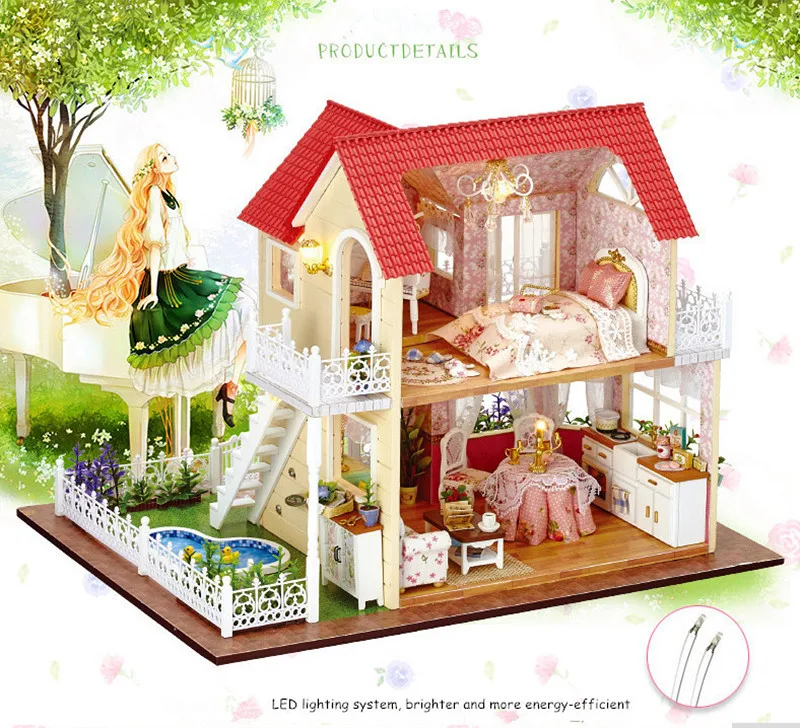 Кукольный дом мебель Diy Миниатюрный 3D Деревянный Miniaturas кукольный домик игрушки для детей подарки на день рождения Каса дневник котенка