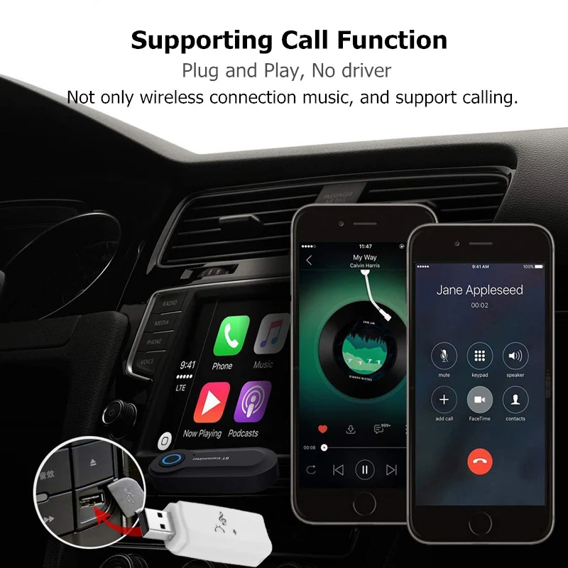 Беспроводной Bluetooth 4 0 адаптер A2DP 3 5 мм USB гарнитура для дома автомобиля AUX аудио