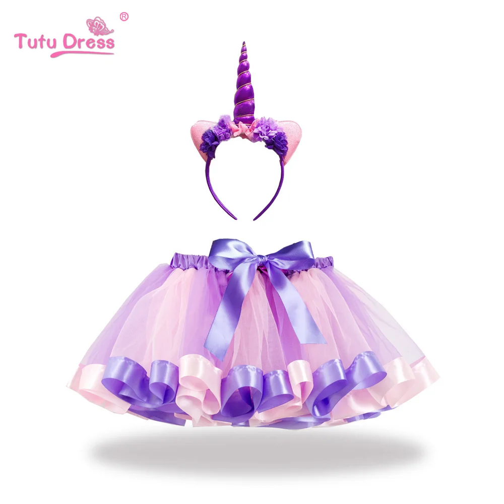 Детская фатиновая юбка Милая одежда для маленьких девочек Юбка пачка Летняя