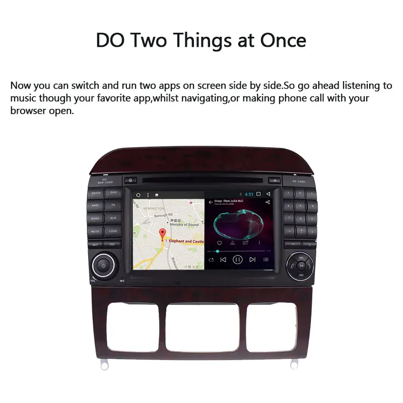 Josmile 2 Din Автомобильный мультимедийный плеер DVD Automotivo для Mercedes Benz/W220/W215/S280/S320/S350/S400 S класс gps Радио Навигация