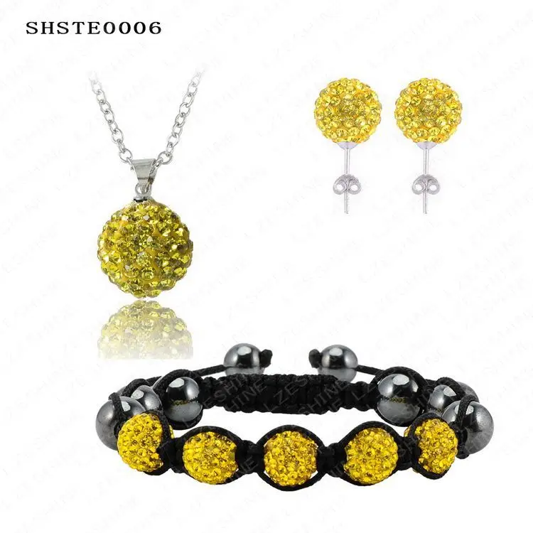 Элегантный Модный Набор из глины (85 шт.) ожерелье с кристаллами кулон/браслет/(85