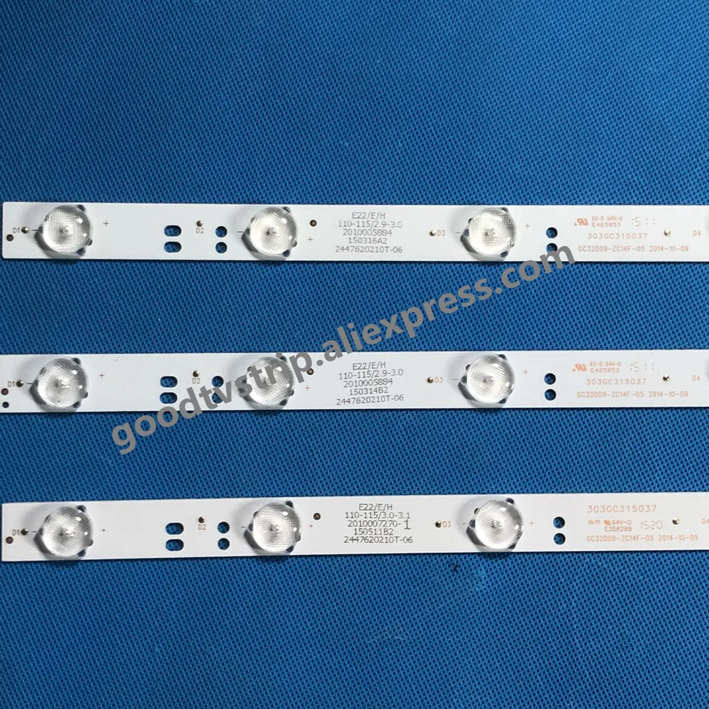 Светодиодная подсветка для губ Phi 321E5Q 32PHF3056/T3 62 5 303GC315037 3 В шт. = 1 комплект GC32D09-ZC14F-05