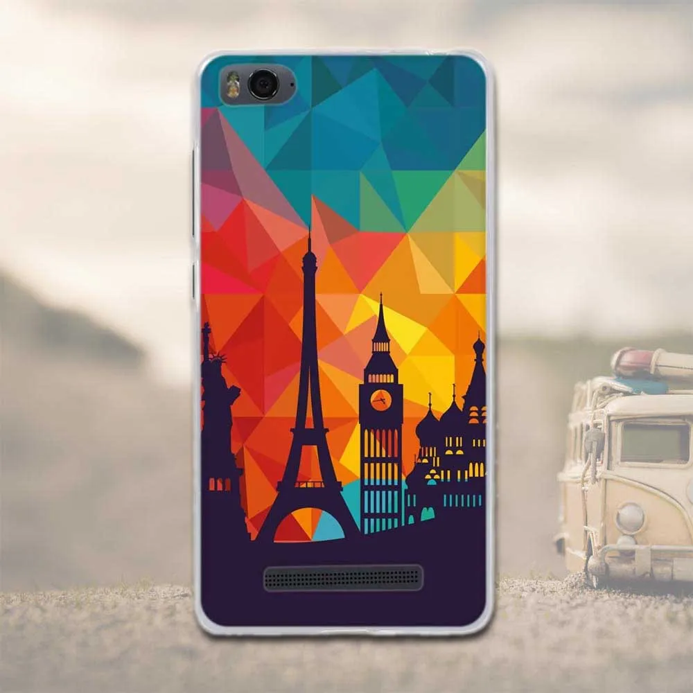 Чехол для Xiaomi Mi4c Mi4i защитный чехол мягкий силиконовый 3D стерео рельефный Mi 4C 4i