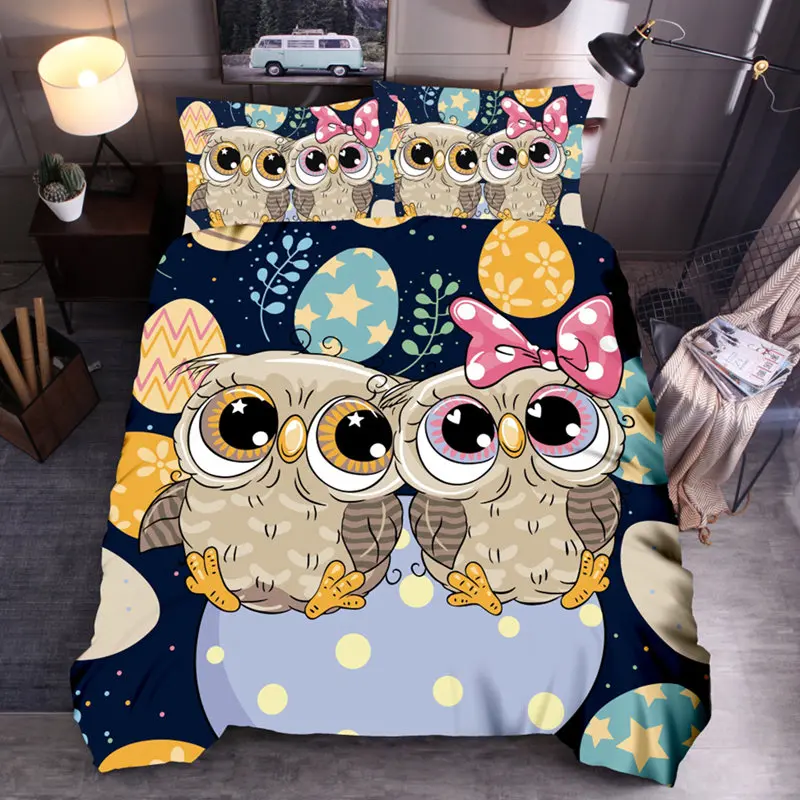 coffee LOVINSUNSHINE Комплект постельного белья с рисунком для детей, один пододеяльник, королевское комфортное постельное белье, набор s YU01 - Цвет: coffee