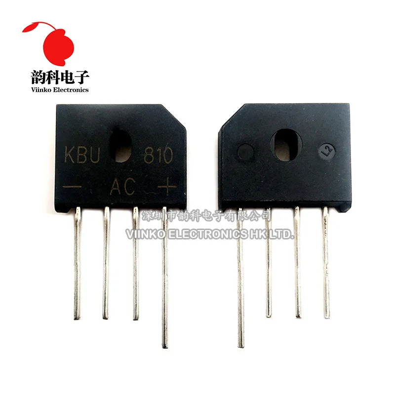 

10 шт., диодный мост KBU810 KBU-810 8A 1000V, выпрямитель ZIP
