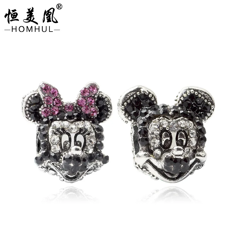 2 шт. детский манеж disney Микки Маус Дети DIY ожерелье браслет аксессуары свитер ювелирные изделия кулон подарок для девочки браслет