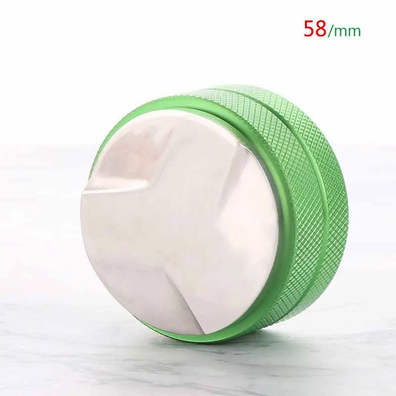 green 58mm san ye Трамбовочная 58/51 мм нержавеющая сталь эспрессо кофе выравниватель Дозирующее кольцо коробка стук аксессуары бариста кухонные инструменты - Цвет: green 58mm san ye