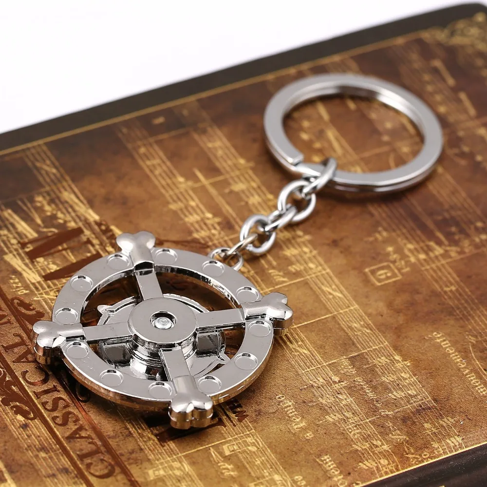 One Piece Figure Keychain Franky Silver Metal Pendant Key Ring Car Chaveiro key Holder Cosplay Jewelry Gift Men | Украшения и