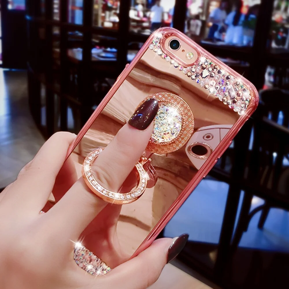 Роскошный Алмазный чехол для телефона Samsung Galaxy S8 plus S9 Plus S10 lite с блестящим зеркалом
