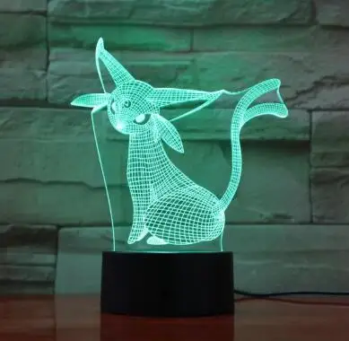Model 2 Новая лампа Покемон 3D Пикачу ночной Светильник Хэллоуин Детские игрушки Праздничные подарки USB лампе карманные монстры Lampara с фабрики - Испускаемый цвет: Model 2