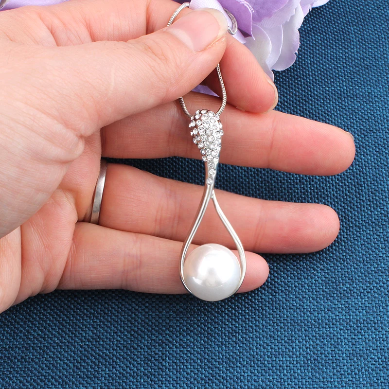 Комплект из колье и серёг с искусственным жемчугом|pearl bridal jewelry sets|earrings set for