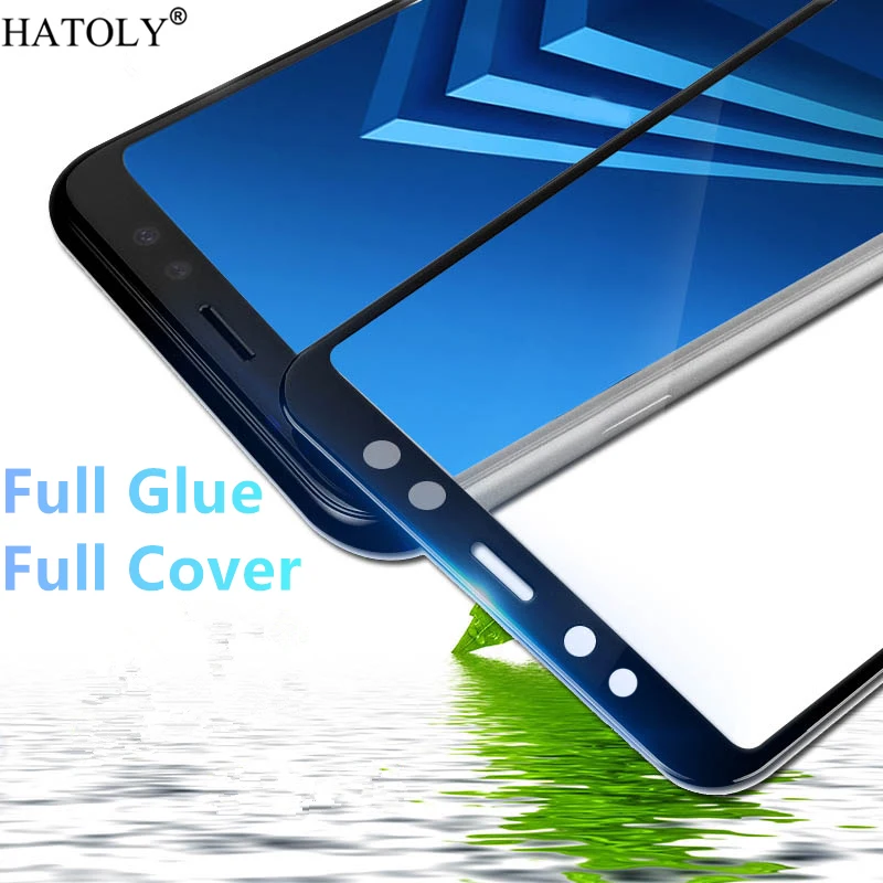 Для стекла Samsung Galaxy A6 2018 закаленное стекло для полное клеевое покрытие Защита