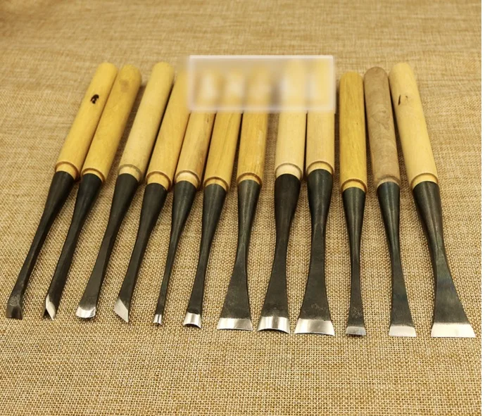 

12pcs/lot Handmade Wood Carving Knife Carving knife tool for making bricks