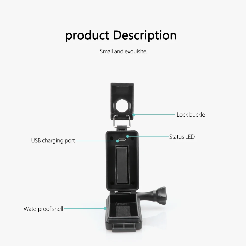 Vamson для Gopro Hero 6 5 4 3 Дайвинг фонарик лампа подводный водонепроницаемый светодиодный крепление для SJCAM для Xiaomi YI для Eken VP704