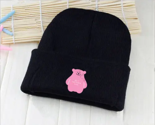Mainlead Kpop EXO Вязаная Шапка Лыжная Baekhyun Chanyeol Созвездие - Цвет: PINK BEAR