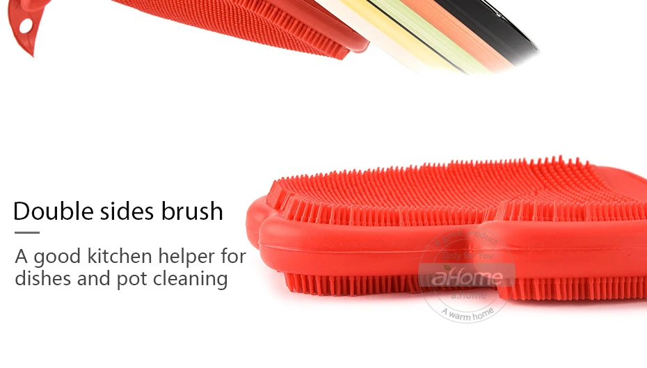 Многофункциональные изоляционные перчатки для духовки, силиконовая миска для посуды, фруктовая щетка для чистки овощей, коврик для кастрюли, щетка для мытья, кухонный помощник
