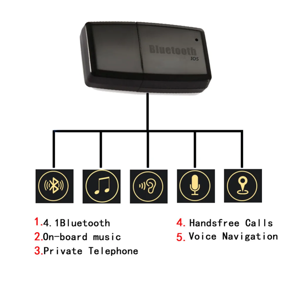 EC502 Беспроводной автомобильный Bluetooth 4 1 приемник адаптер 3 5 мм AUX аудио стерео