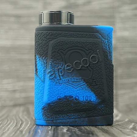 2 шт IJOY CAPO 100 мод силиконовый чехол-накладка с наклейкой на кожу, нескользящий толстый чехол для Vape mod CAPO 100 w 21700 mod Shield - Цвет: black blue