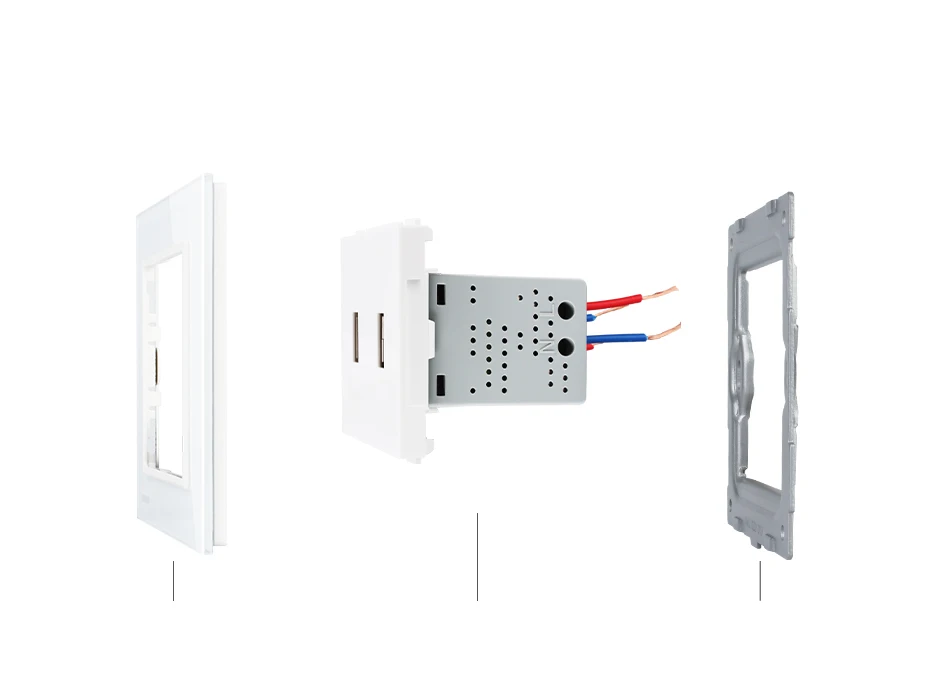 Livolo Британский Стандартный две банды USB разъем Socket/розетка, черного цвета с украшением в виде кристаллов Стекло Панель, VL-W292USB-11/12/13