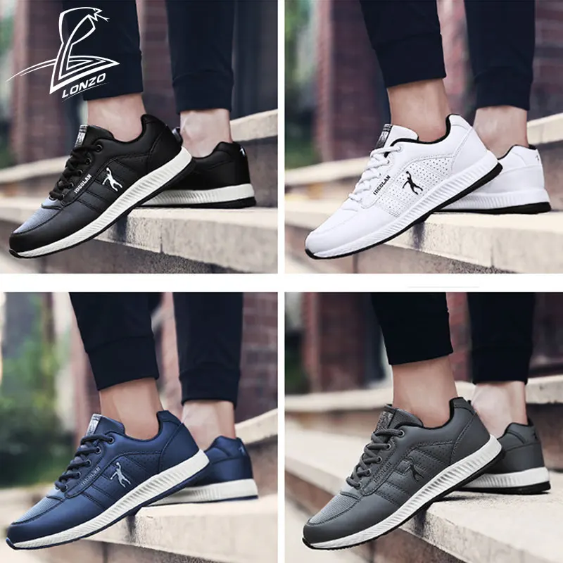 

LONZO Men Casual Shoes Outdoor Breathable Sneakers Anti-slip Sports Trainers Walking Running Footwear Zapatillas Hombre LRNS05